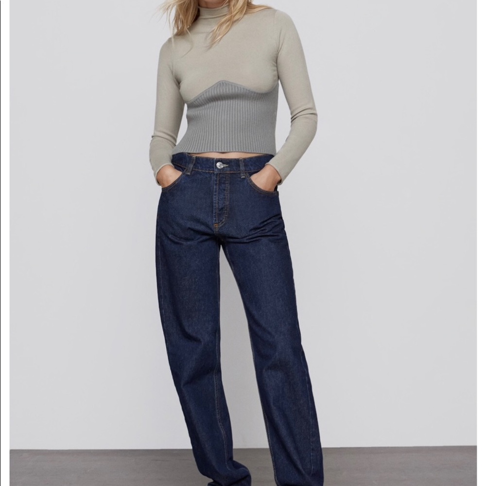 Zara combination knit sweater